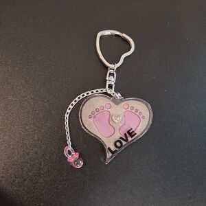 Baby Feet Keychain, New Mom Gift, Diaper Bag Charm 163113-26-7-04